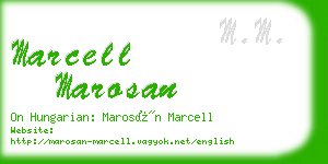 marcell marosan business card